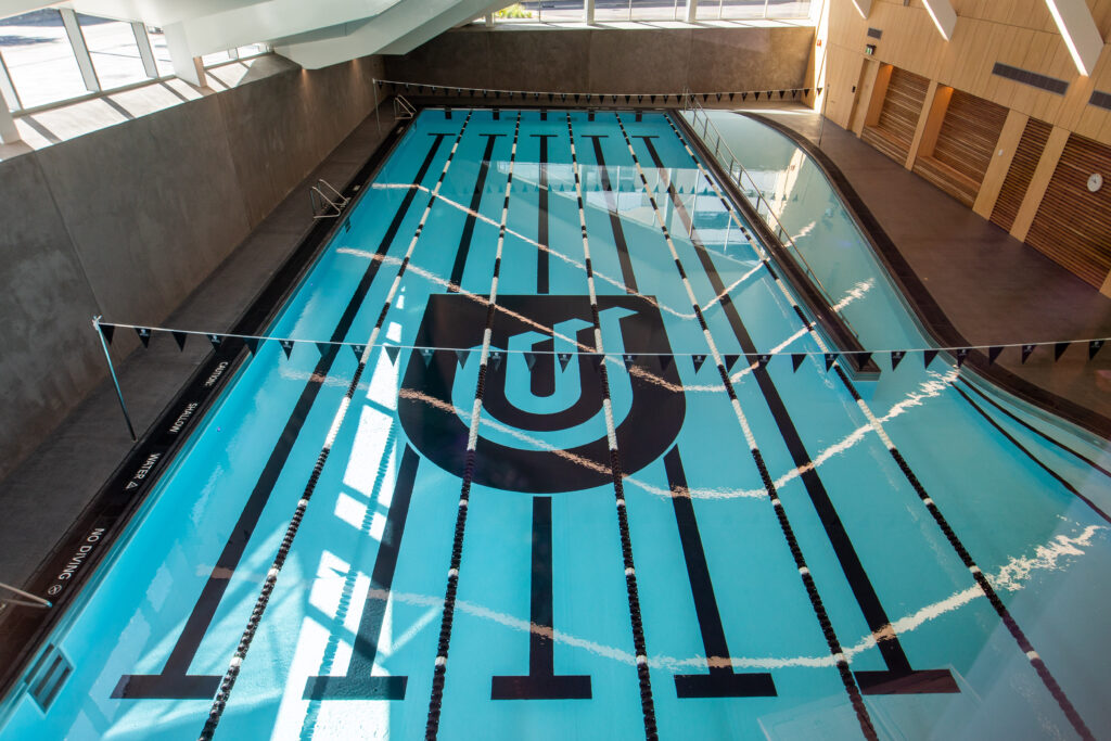 competition swimming pool at Pridham Hall