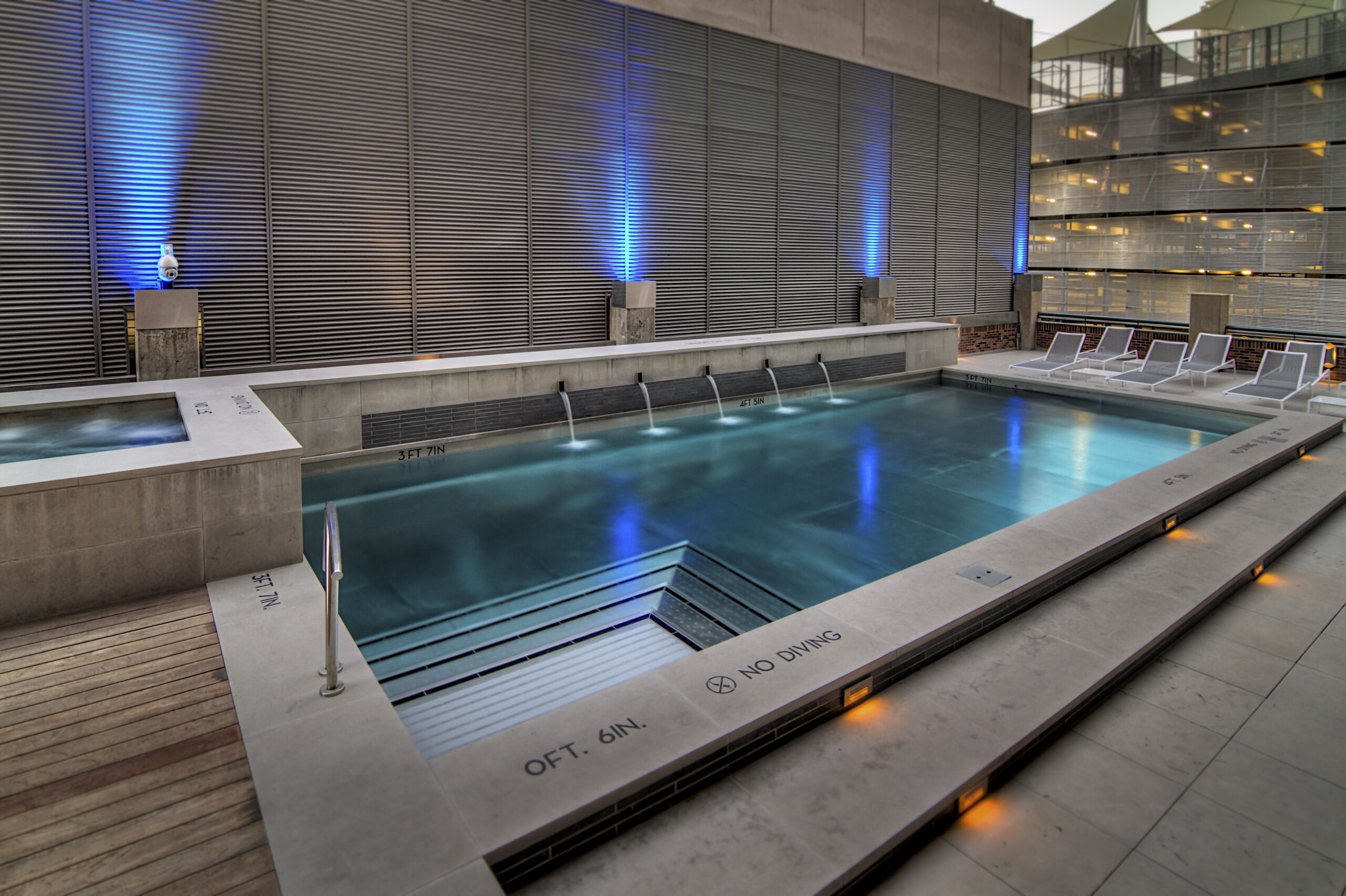 stainless steel pool and spa