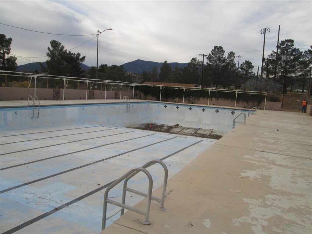 original City of Globe Community Swimming Pool before renovations