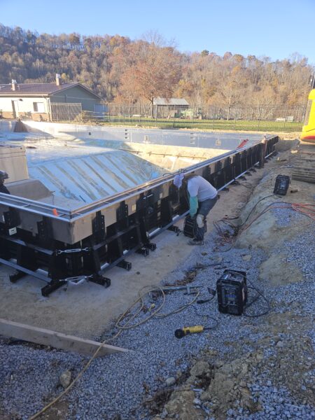 welding at Doddridge County Park Pool