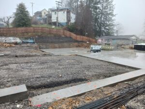 Mannington Pool Park slab installation