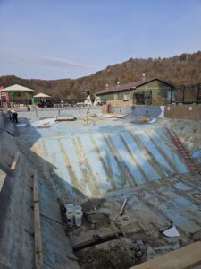 Doddridge County Park Pool wall installation