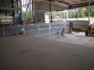 Oakville Trafalgar Community Centre pool wall deep end installation