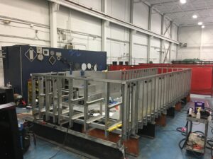 The Commonwealth pool being fabricated at Natare Pools