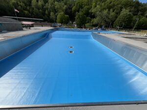 Mannington Pool Park PVC membrane installation